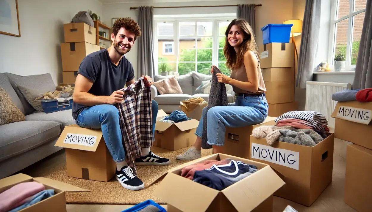 Couple preparing to move home